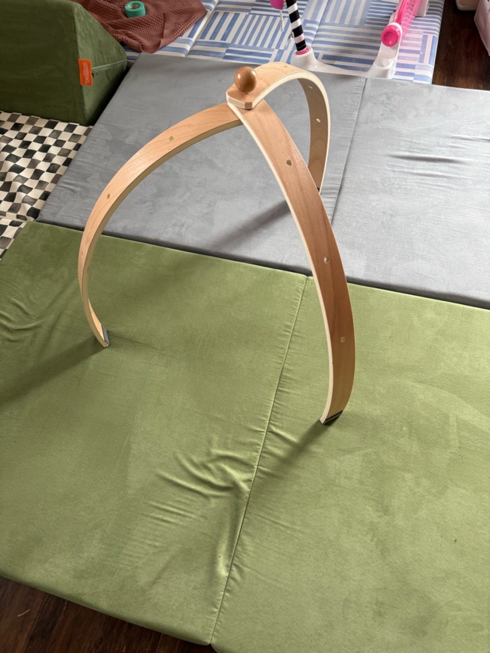 Wooden Baby Gym Arch - Natural Wood